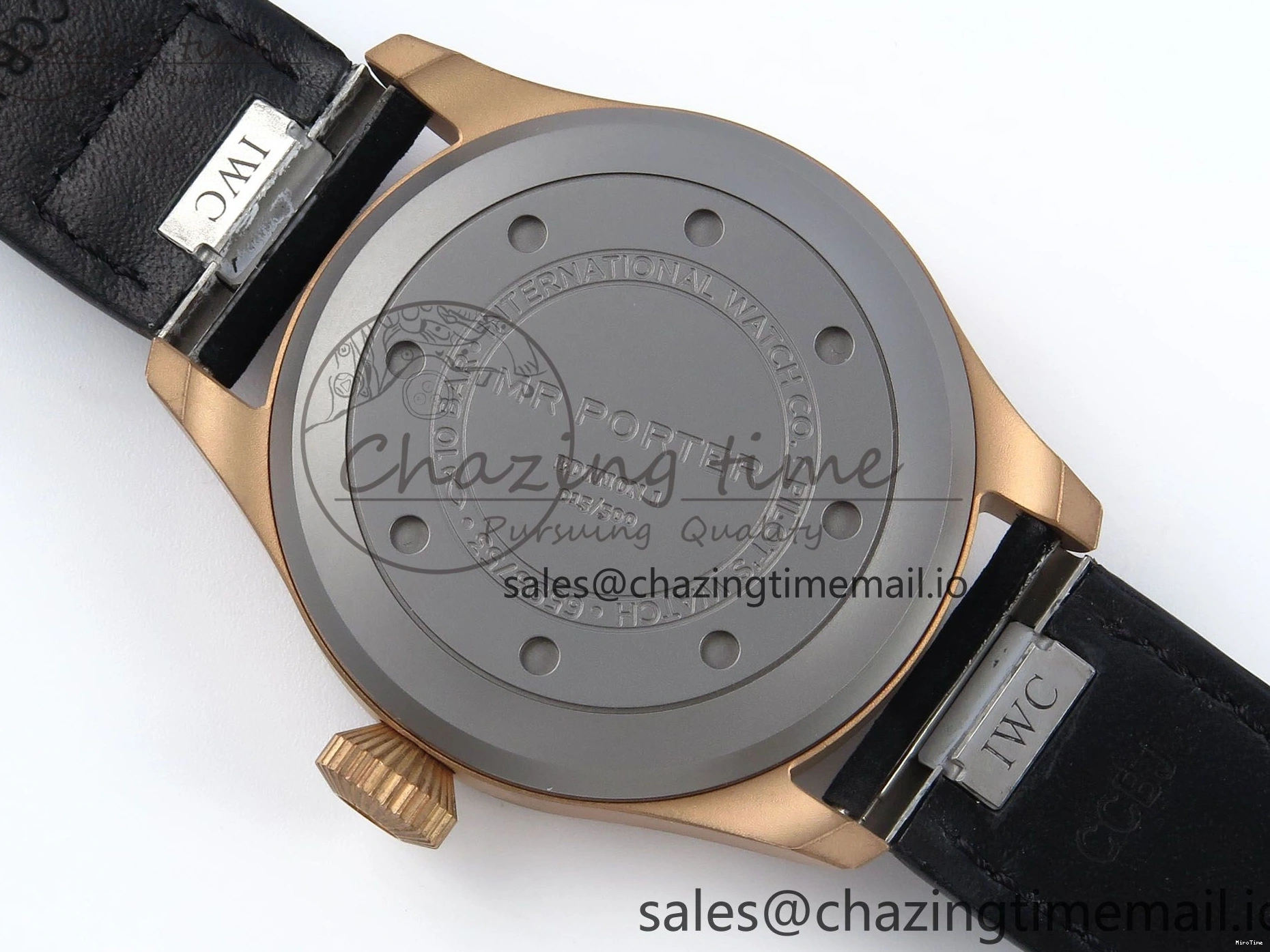 MIROTIME 0124 Affordable Big Pilot IW329703 M+F 1:1 Best Edition Black Dial on Black Nylon Strap MY 7004